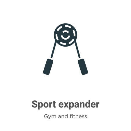 Sport expander glyph icon vector on white background. Flat vector sport expander icon symbol sign from modern gym and fitness collection for mobile concept and web apps design.のイラスト素材