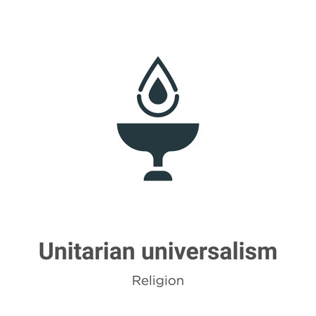 Unitarian universalism glyph icon vector on white background. Flat vector unitarian universalism icon symbol sign from modern religion collection for mobile concept and web apps design.のイラスト素材