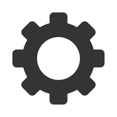Cog icon. a flat illustration iconic design.のイラスト素材