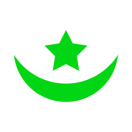 Muslim Symbol pictograph. a flat illustration iconic design.のイラスト素材