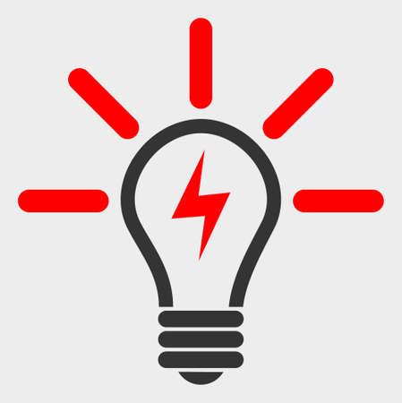 Electric Light Bulb vector illustration. A flat illustration design of Electric Light Bulb icon on a white background.のイラスト素材