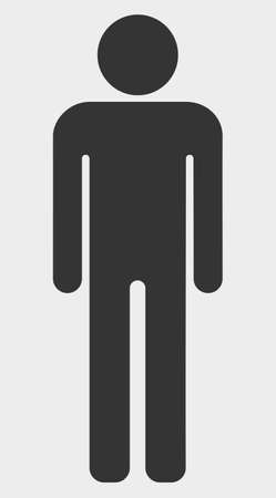 Man Figure vector illustration. A flat illustration design of Man Figure icon on a white background.のイラスト素材