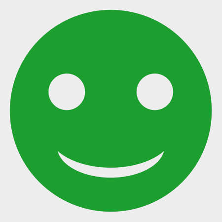 Glad Smiley vector illustration. A flat illustration design of Glad Smiley icon on a white background.のイラスト素材