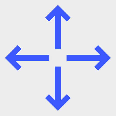 Expand Arrows raster illustration. A flat illustration design of Expand Arrows icon on a white background.の写真素材