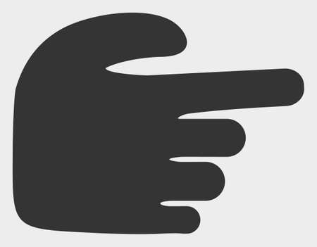 Right Index Finger raster illustration. A flat illustration design of Right Index Finger icon on a white background.の写真素材