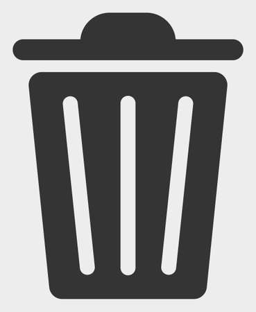 Trash Can raster illustration. A flat illustration design of Trash Can icon on a white background.の写真素材