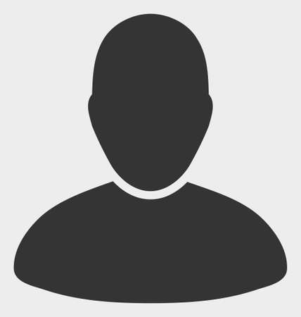 User raster illustration. A flat illustration design of User icon on a white background.の写真素材