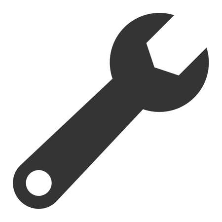 Spanner Tool vector illustration. A flat illustration iconic design of Spanner Tool on a white background.のイラスト素材