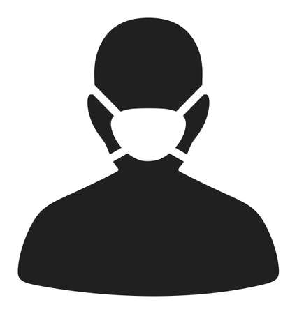 Coronavirus Face Mask vector illustration. A flat illustration iconic design of Coronavirus Face Mask on a white background.のイラスト素材