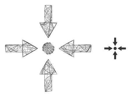 Web mesh meeting point vector icon. Flat 2d carcass created from meeting point pictogram. Abstract carcass mesh polygonal meeting point. Net carcass 2D mesh in vector EPS format,のイラスト素材