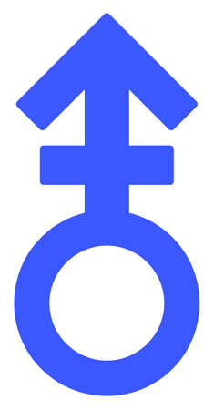 Third Gender Symbol raster illustration. A flat illustration iconic design of Third Gender Symbol on a white background.の写真素材