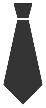 Male tie raster illustration. A flat illustration iconic design of male tie on a white background.の写真素材