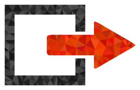 Triangle export arrow polygonal icon illustration. Export Arrow lowpoly icon is filled with...