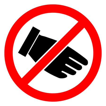 No hand vector icon. A flat illustration design of no hand icon on a white background.のイラスト素材