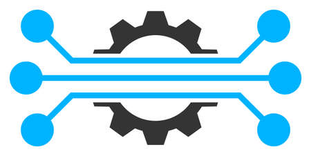 Hitech industry vector illustration. A flat illustration design of hitech industry icon on a white background.のイラスト素材