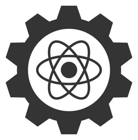 Atomic industry vector illustration. A flat illustration design of atomic industry icon on a white background.のイラスト素材