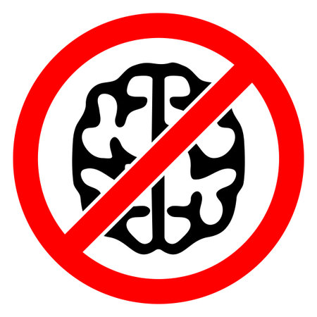 Brainless vector icon. A flat illustration design of brainless icon on a white background.のイラスト素材