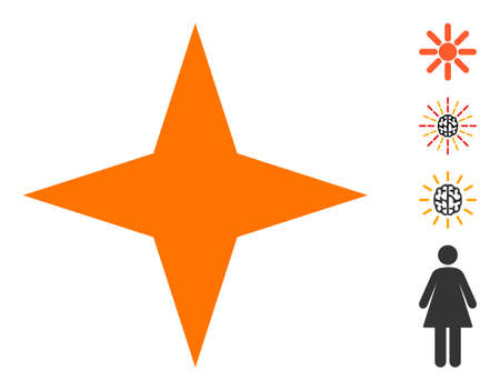 Space star icon designed in flat style. Isolated vector space star icon illustrations on a white background, simple style. Some similar icons added also.のイラスト素材