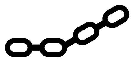 Chain vector illustration. A flat illustration design of Chain icon on a white background.のイラスト素材