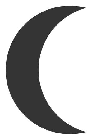 Moon raster icon. A flat illustration design of Moon icon on a white background.の写真素材