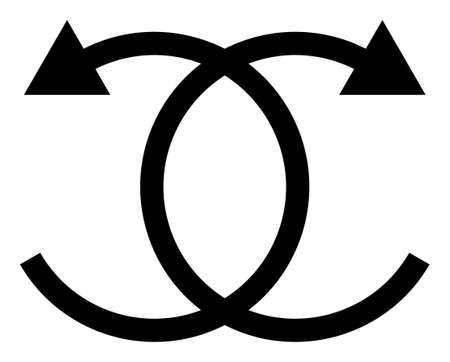 Knot Rotation raster icon. A flat illustration design of Knot Rotation icon on a white background.の写真素材