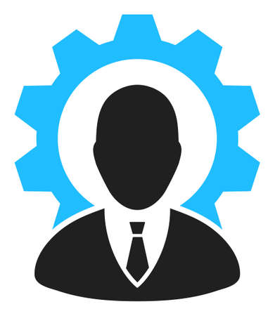 Industry Boss raster illustration. A flat illustration design of Industry Boss icon on a white background.の写真素材