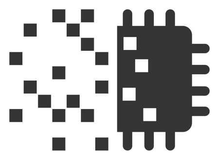 Digital Chip Generation raster icon. A flat illustration design of Digital Chip Generation icon on a white background.の写真素材