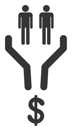Sales Funnel raster illustration. A flat illustration design of Sales Funnel icon on a white background.の写真素材