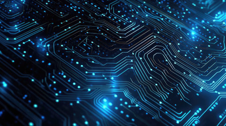 Circuit board background. Technology and science concept. 3D Renderingの素材