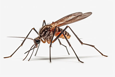 mosquito isolated on a white background. close-up.の素材
