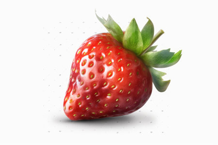 Strawberry isolated on a white background. 3d illustration.の素材