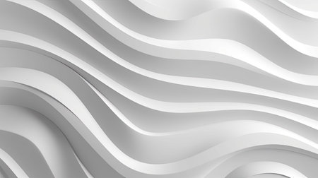 White abstract background with wavy lines. 3d rendering, 3d illustration.の素材