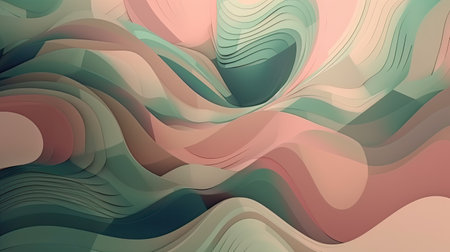 3d rendering of abstract wavy background. Computer generated illustration.の素材