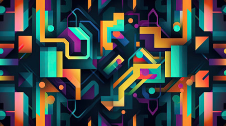 Abstract geometric background with colorful arrows. Vector illustration. Eps 10.の素材