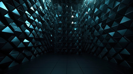3D Render of Abstract Futuristic Geometric Background Wallpaper.の素材