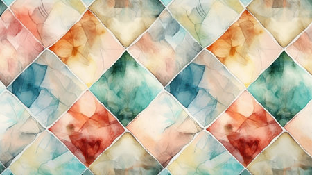 Abstract watercolor background. Colorful mosaic texture. Vector illustration.の素材