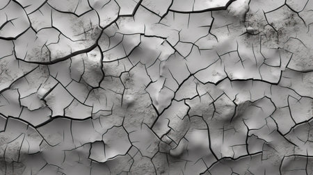 Cracks in the ground. Abstract background and texture for design.の素材