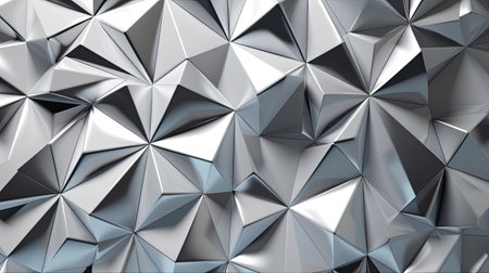 3d rendering of abstract metallic background with geometric shapes in gray colorsの素材