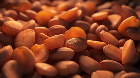 close up of dried apricots in the sun. shallow depth of fieldの素材