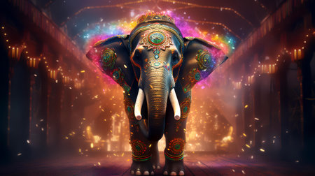 Ganesha The Lord Of Wisdom. Hindu God Ganeshaの素材
