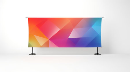banner isolated on the white background. 3d render illustration.の素材