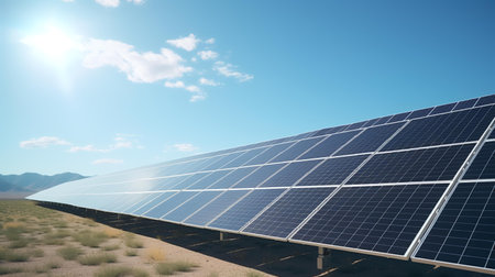 Photovoltaic panels for renewable electric production, concept of sustainable resourcesの素材