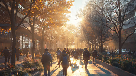 people walking on the street in Beijing. Beijing is the capital and the most populous city of China.の素材