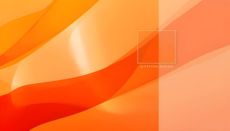 Abstract background - orange wavy liquid style gradient waves, vector illustrationの素材