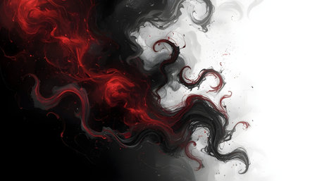 abstract black and red background with a marble effect. 3d renderingの素材
