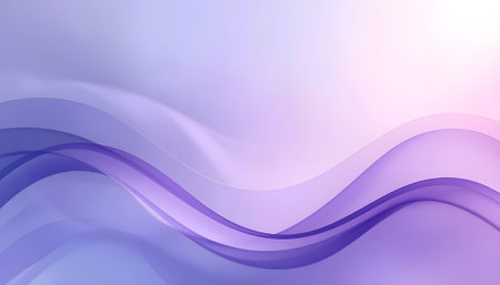 abstract background with smooth lines in purple and light blue colors.の素材
