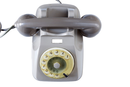 old telephone isolated on a white background.の写真素材