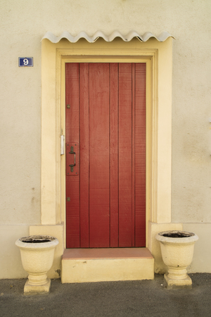 Res door in Camargue area, provence, franceの写真素材