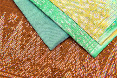 Malaysia Songket  Songket is a fabric that belongs to the brocade family of textiles of Indonesia, Malaysia and Brunei  It is hand-woven in silk or cotton の写真素材