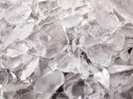 Extreme close up image of a bin full of ice  の写真素材